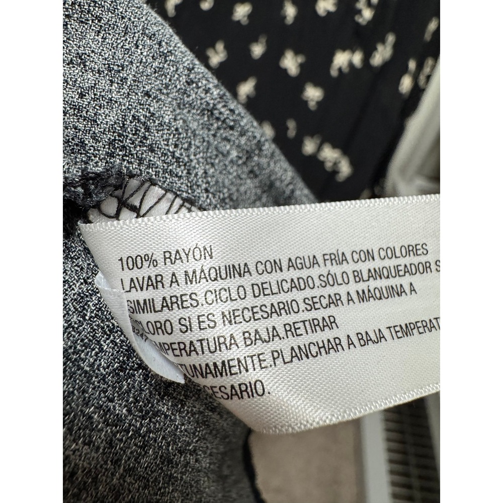 Ava & Viv Dress Womens 2X Black Bow Print Midi V-Neck Long‎ Sleeve Rayon New - Picture 5 of 10